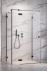 Radaway Essenza Pro Black Kdj+S kabina 100x80x100cm lewa czarny mat/szkło przejrzyste 10097380-54-01L/10098100-01-01/10098100-01-01